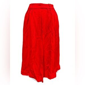 Forever 21 Vibrant Red Midi Skirt